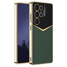 GKK GKK Galaxy S25 Ultra Skal L&auml;der Hybrid Electroplate Gr&ouml;n - Teknikhallen.se