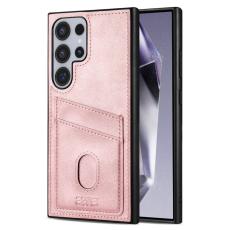 AZNS AZNS Samsung Galaxy S25 Ultra Skal Med Kortfack L&auml;der Ros&eacute;guld - Teknikhallen.se