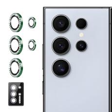 ENKAY ENKAY Galaxy S25 Ultra Linsskydd Rhinestone Gr&ouml;n - Teknikhallen.se