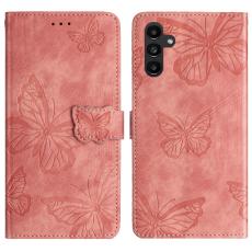  Samsung Galaxy A16 / A26 5G Fodral Fj&auml;rilar Rosa - Teknikhallen.se