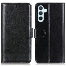  Samsung Galaxy A16 / A26 5G Fodral Crazy Horse L&auml;der Svart - Teknikhallen.se
