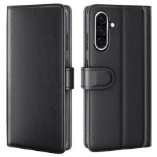  Samsung Galaxy A36 5G/A56 5G Fodral Premium &Auml;kta L&auml;der Svart - Teknikhallen.se