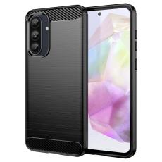  Samsung Galaxy A56 5G / A36 5G Skal Borstad St&aring;l Svart - Teknikhallen.se
