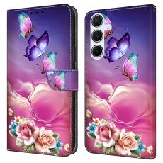  Galaxy A36 5G/A56 5G Fodral Med Tryck Blommor/Fj&auml;rilar - Teknikhallen.se