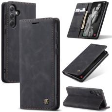 CASEME CASEME Galaxy A56 5G/A36 5G Fodral Retro L&auml;der Svart - Teknikhallen.se