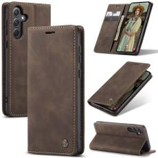 CASEME CASEME Galaxy A56 5G/A36 5G Fodral Retro L&auml;der M&ouml;rk Brun - Teknikhallen.se