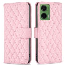  Motorola Moto G35 5G Fodral Diamond L&auml;der Rosa - Teknikhallen.se