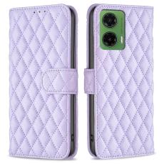  Motorola Moto G35 5G Fodral Diamond L&auml;der Lila - Teknikhallen.se