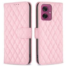  Motorola Moto G55 5G Fodral Diamond L&auml;der Rosa - Teknikhallen.se