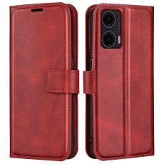  Motorola Moto G35 5G Fodral L&auml;der R&ouml;d - Teknikhallen.se