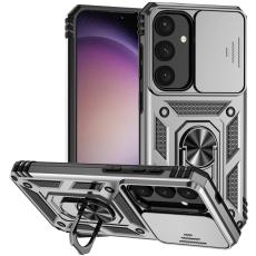  Samsung Galaxy S25 Plus Skal Hybrid Ring CamShield Silver - Teknikhallen.se