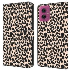  Motorola Moto G55 5G Fodral L&auml;der Leopard - Teknikhallen.se