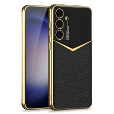 GKK GKK Galaxy S25 Plus Skal L&auml;der Hybrid Electroplate Svart - Teknikhallen.se
