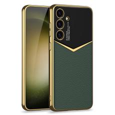 GKK GKK Galaxy S25 Plus Skal L&auml;der Hybrid Electroplate Gr&ouml;n - Teknikhallen.se