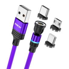 ENKAY ENKAY 1 m 3in1 USB-C / Lightning / MicroUSB 360&deg; Magnetkabel - Teknikhallen.se