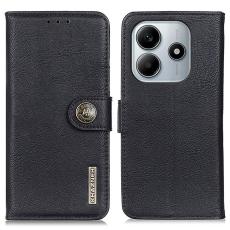 KHAZNEH KHAZNEH Xiaomi Redmi Note 14 4G Fodral L&auml;der Svart - Teknikhallen.se