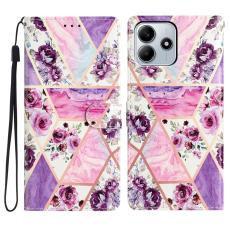  Xiaomi Redmi Note 14 5G Fodral Med Tryck Lila Blommor - Teknikhallen.se