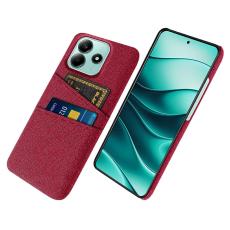  Xiaomi Redmi Note 14 5G Skal Med Kortfack Tygbelagt R&ouml;d - Teknikhallen.se