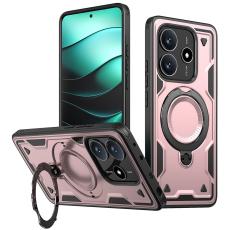  Xiaomi Redmi Note 14 5G Skal MagSafe Kickstand Hybrid Ros&eacute;guld - Teknikhallen.se