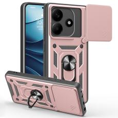  Xiaomi Redmi Note 14 5G Skal CamShield Hybrid Ring Ros&eacute;guld - Teknikhallen.se