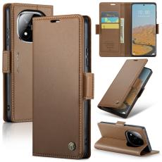 CASEME CASEME Redmi Note 14 Pro/Pro Plus 5G Fodral RFID L&auml;der Brun - Teknikhallen.se