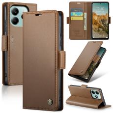 CASEME CASEME Xiaomi Redmi Note 14 5G Fodral RFID L&auml;der Brun - Teknikhallen.se