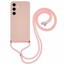  Samsung Galaxy S25 Skal TPU Med Mobilsn&ouml;re Rosa - Teknikhallen.se