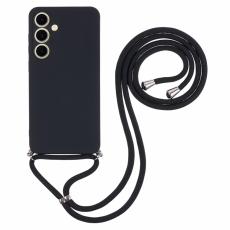  Samsung Galaxy S25 Skal TPU Med Mobilsn&ouml;re Svart - Teknikhallen.se