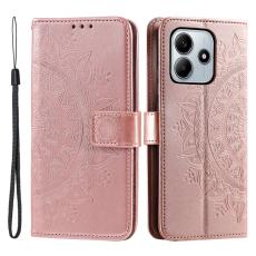  Xiaomi Redmi Note 14 5G Fodral Mandala L&auml;der Ros&eacute;guld - Teknikhallen.se