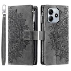  Xiaomi Redmi Note 14 5G Fodral Mandala L&auml;der Gr&aring; - Teknikhallen.se