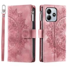  Xiaomi Redmi Note 14 5G Fodral Mandala L&auml;der Ros&eacute;guld - Teknikhallen.se