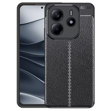  Xiaomi Redmi Note 14 5G Skal Litchi Textur Svart - Teknikhallen.se