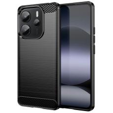  Xiaomi Redmi Note 14 4G Skal Borstad St&aring;l Textur Svart - Teknikhallen.se
