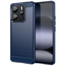  Xiaomi Redmi Note 14 4G Skal Borstad St&aring;l Textur M&ouml;rk Bl&aring; - Teknikhallen.se