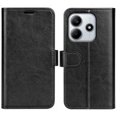  Xiaomi Redmi Note 14 4G Fodral Crazy Horse L&auml;der Svart - Teknikhallen.se