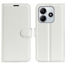  Xiaomi Redmi Note 14 4G Fodral Litchi L&auml;der Vit - Teknikhallen.se