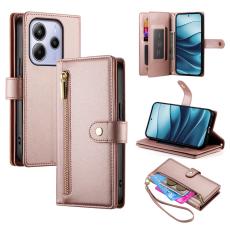  Xiaomi Redmi Note 14 4G Fodral Multifunktionell Ros&eacute;guld - Teknikhallen.se