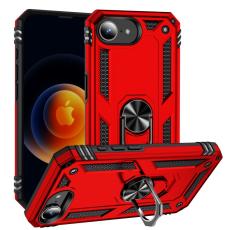  iPhone 17e / 16e Skal Shockproof Hybrid Ring R&ouml;d - Teknikhallen.se