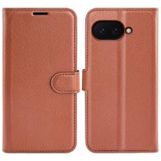  Google Pixel 9a Fodral Litchi L&auml;der Brun - Teknikhallen.se