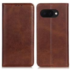  Google Pixel 9a Fodral Flip Split L&auml;der Brun - Teknikhallen.se
