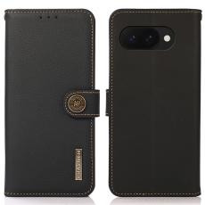 KHAZNEH KHAZNEH Google Pixel 9a Fodral &Auml;kta L&auml;der Svart - Teknikhallen.se