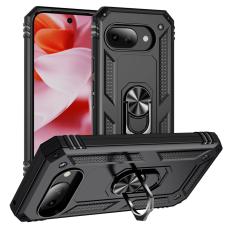  Google Pixel 9a Skal Shockproof Hybrid Ring Svart - Teknikhallen.se