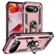  Google Pixel 9a Skal Shockproof Hybrid Ring Ros&eacute;guld - Teknikhallen.se