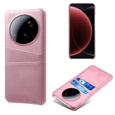  Xiaomi 15 Ultra L&auml;derbelagt Skal Med Kortfack Ros&eacute;guld - Teknikhallen.se