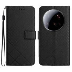  Xiaomi 15 Ultra Fodral L&auml;der Rhombus Svart - Teknikhallen.se