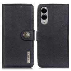 KHAZNEH KHAZNEH Samsung Galaxy S25 Edge Fodral L&auml;der Svart - Teknikhallen.se
