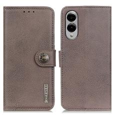 KHAZNEH KHAZNEH Samsung Galaxy S25 Edge Fodral L&auml;der Khaki - Teknikhallen.se