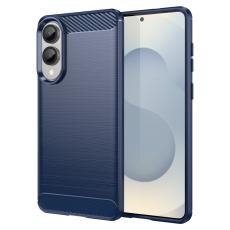  Samsung Galaxy S25 Edge Skal Borstad St&aring;l Bl&aring; - Teknikhallen.se