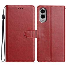  Samsung Galaxy S25 Edge Fodral L&auml;der R&ouml;d - Teknikhallen.se