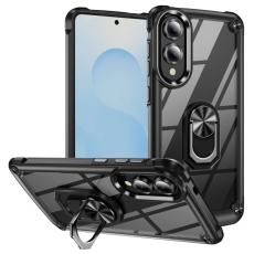 Samsung Galaxy S25 Edge Skal Shockproof Ring Hybrid Svart - Teknikhallen.se